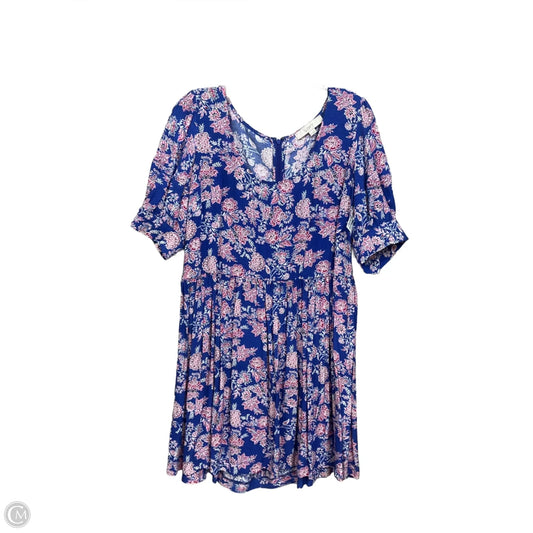 Dress Casual Midi By Loft In Blue, Size: M