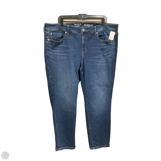 Jeans Boyfriend By Torrid In Blue Denim, Size: 20