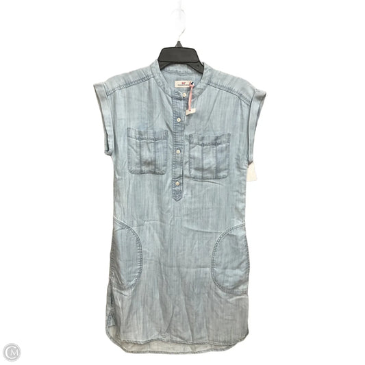 Dress Casual Midi By Vineyard Vines In Blue Denim, Size: M