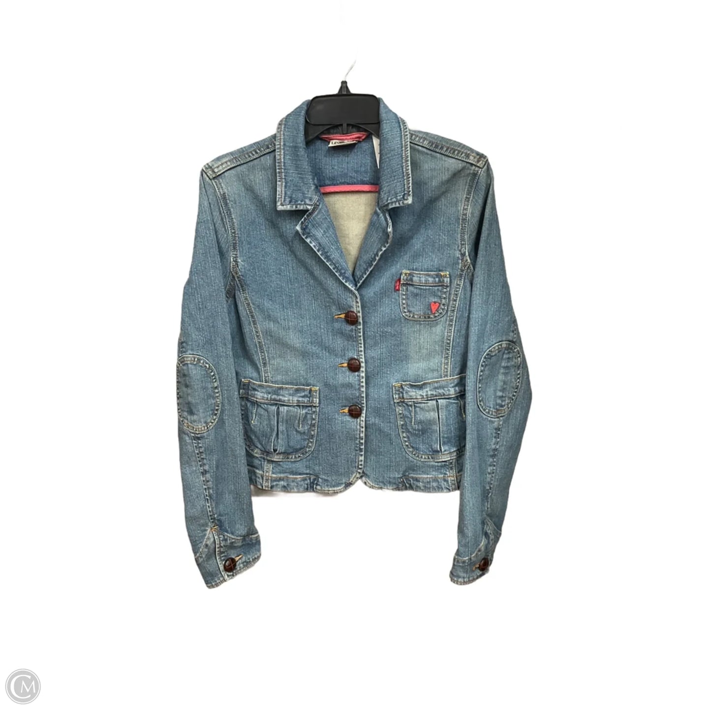 Jacket Denim By Levis In Blue Denim, Size: L