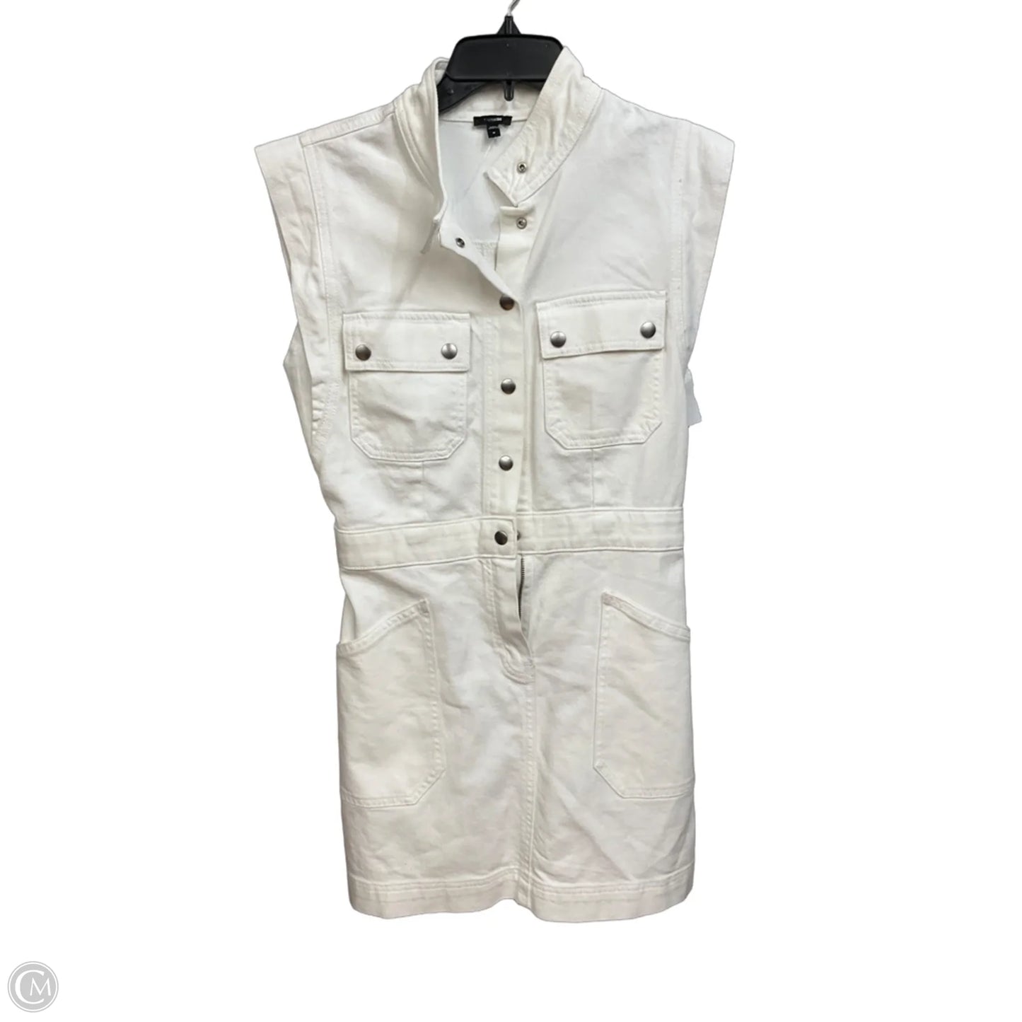 Dress Casual Midi By Express In White Denim, Size: 0