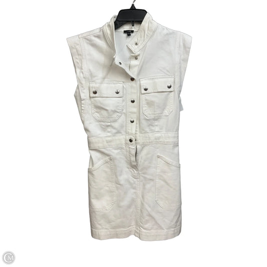 Dress Casual Midi By Express In White Denim, Size: 0