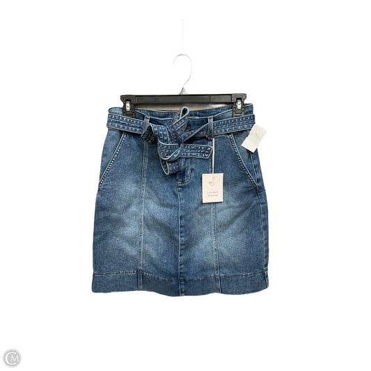 Skirt Midi By Lc Lauren Conrad In Blue Denim, Size: 4
