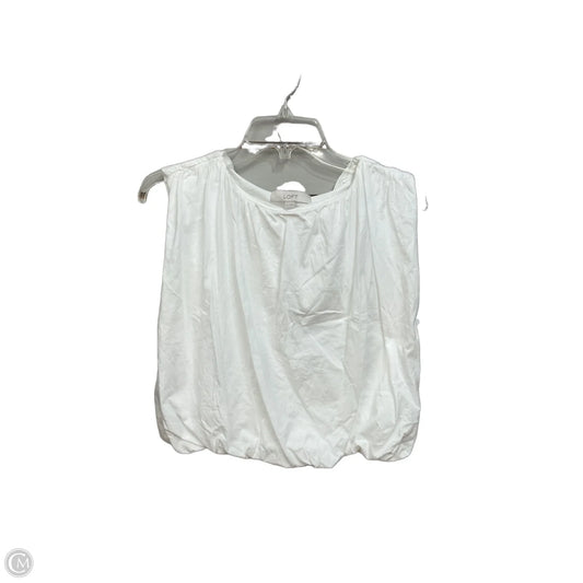 Top Sleeveless By Loft In White, Size: M
