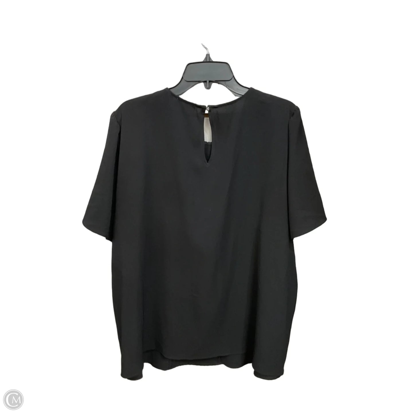 Blouse Short Sleeve By Cece In Black, Size: 3x
