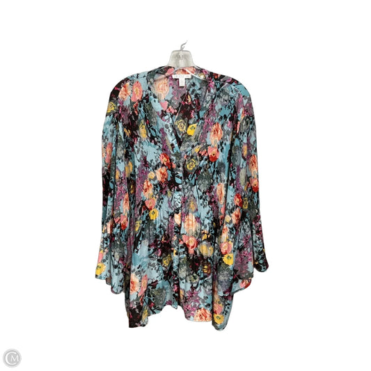 Blouse Long Sleeve By Spense In Multi-colored, Size: 3x