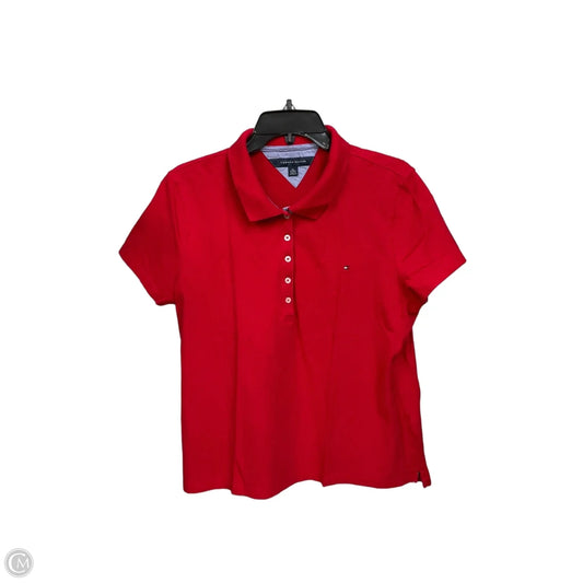 Top Short Sleeve By Tommy Hilfiger In Red, Size: Xl