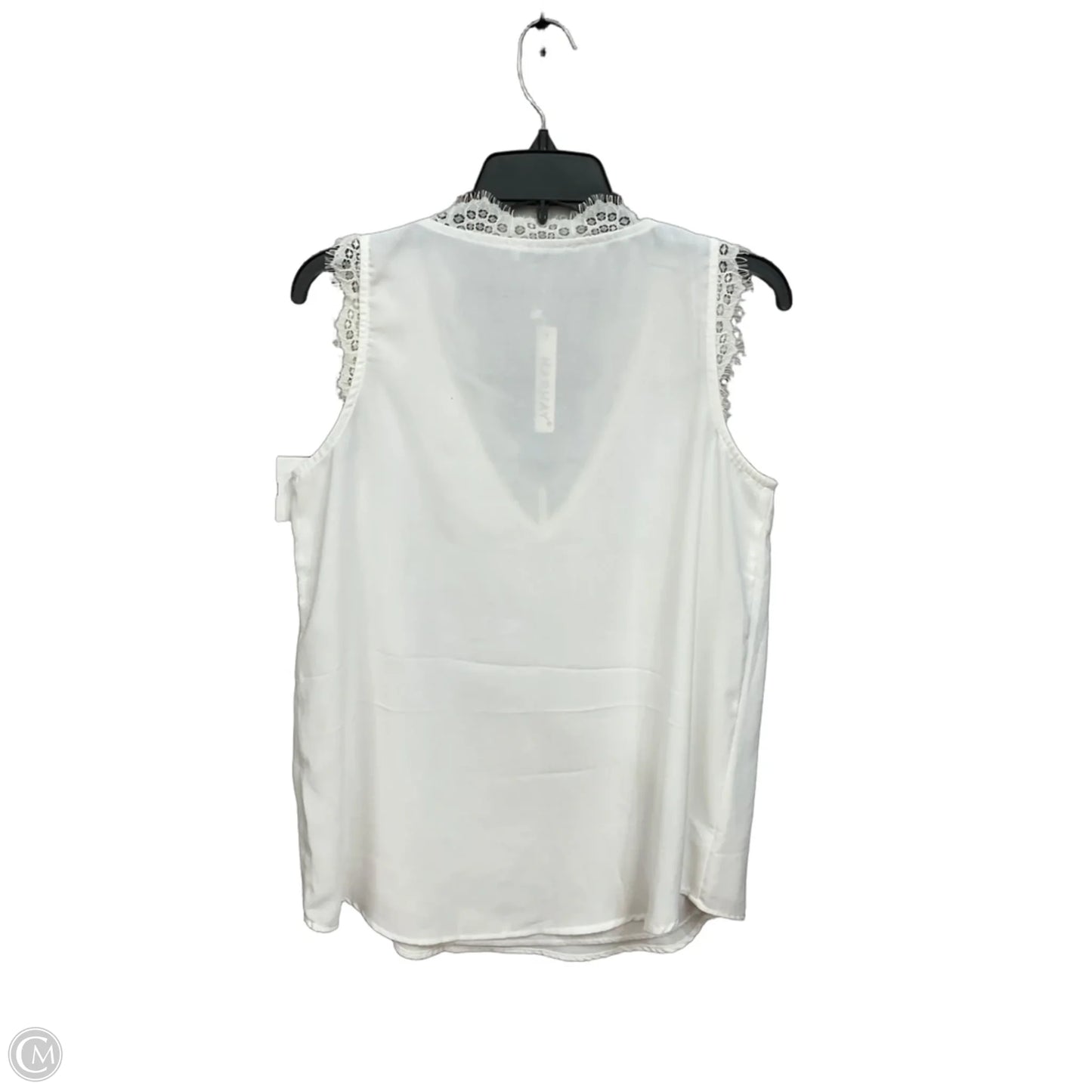 Top Sleeveless By Clothes Mentor In White, Size: M