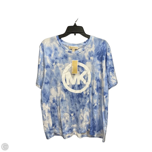 Top Short Sleeve By Michael By Michael Kors In Tie Dye Print, Size: Xxl