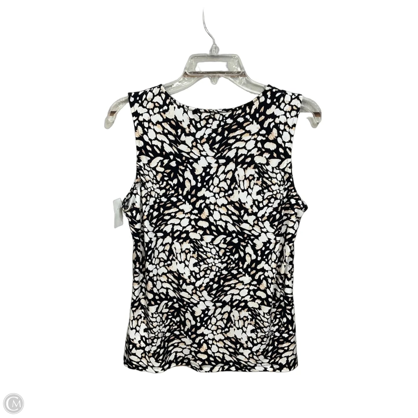 Top Sleeveless By Tahari In Black & White, Size: M