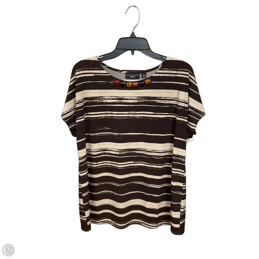 Top Sleeveless By Susan Graver In Brown & Tan, Size: L