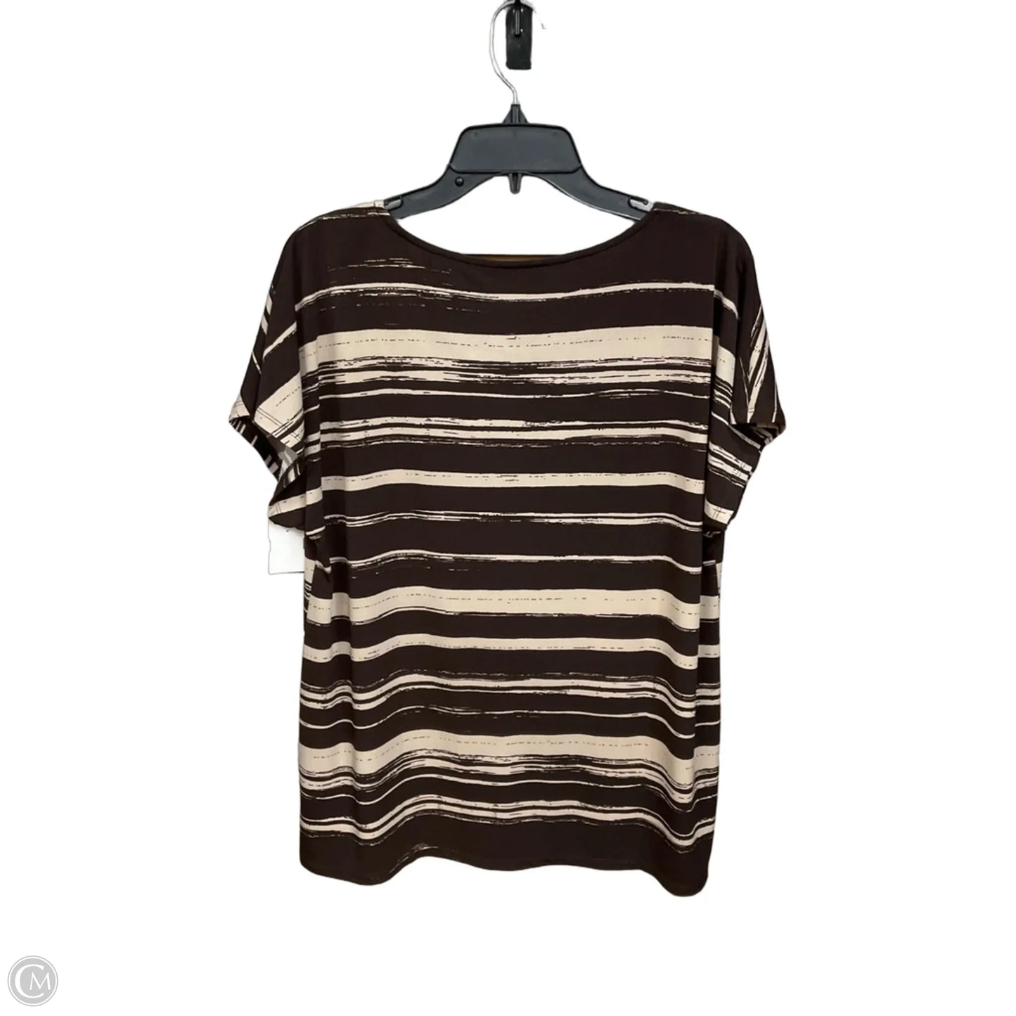 Top Sleeveless By Susan Graver In Brown & Tan, Size: L
