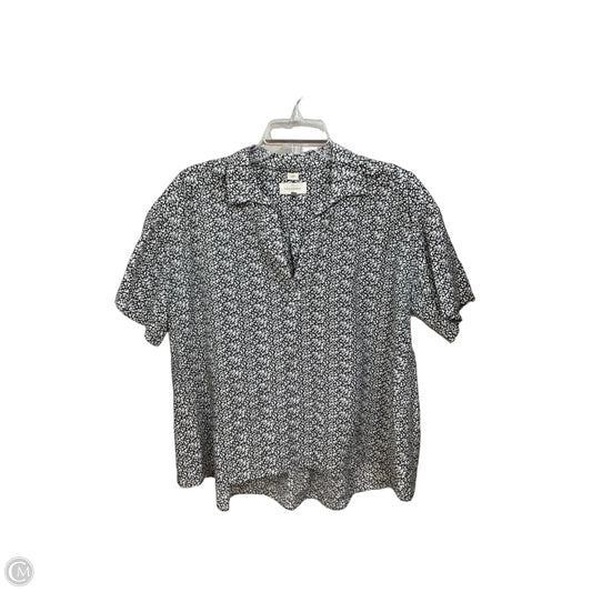 Top Short Sleeve By Loft In Black, Size: M