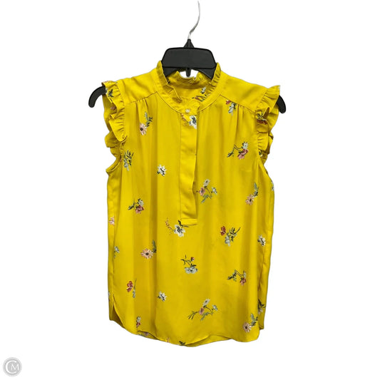 Top Sleeveless By Loft In Yellow, Size: Xs