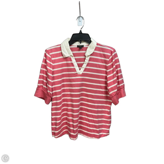 Top Short Sleeve By Talbots In Striped Pattern, Size: Lp