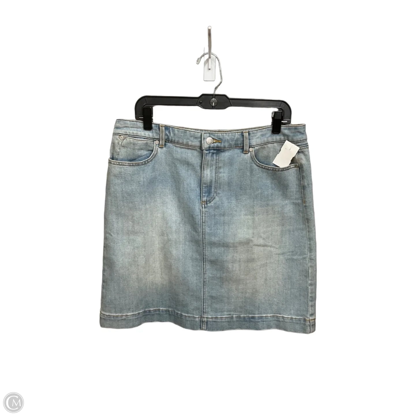 Skirt Midi By Talbots In Blue Denim, Size: 10