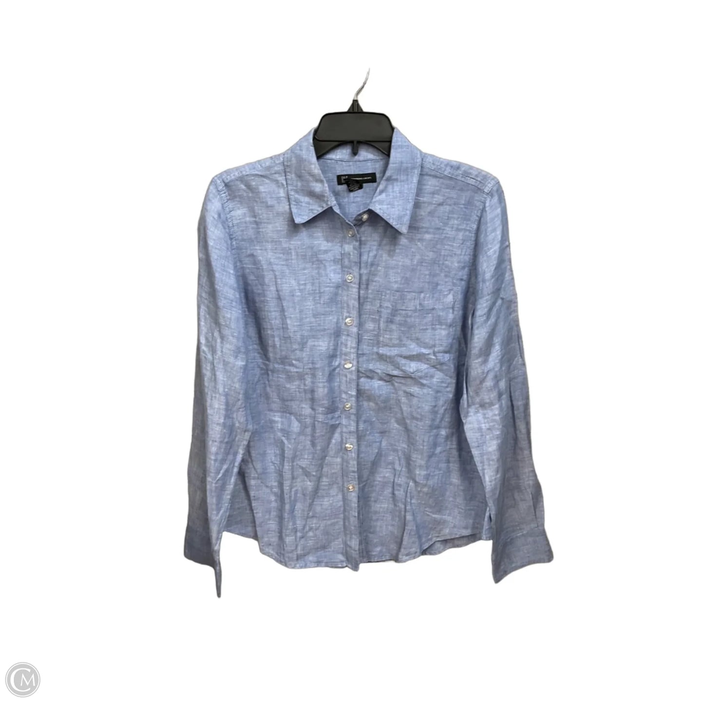 Blouse Long Sleeve By Inc In Blue, Size: M