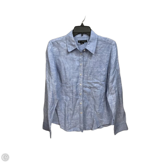 Blouse Long Sleeve By Inc In Blue, Size: M