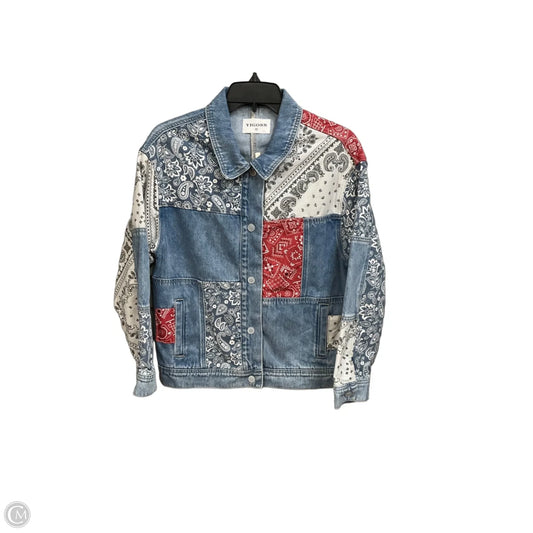 Jacket Denim By Vigoss In Blue Denim, Size: Xs