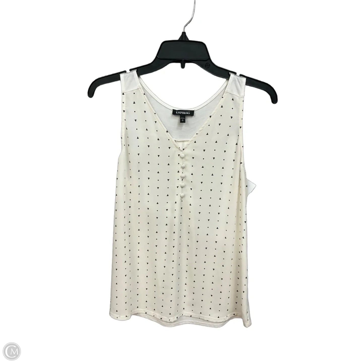 Top Sleeveless By Express In Cream, Size: S