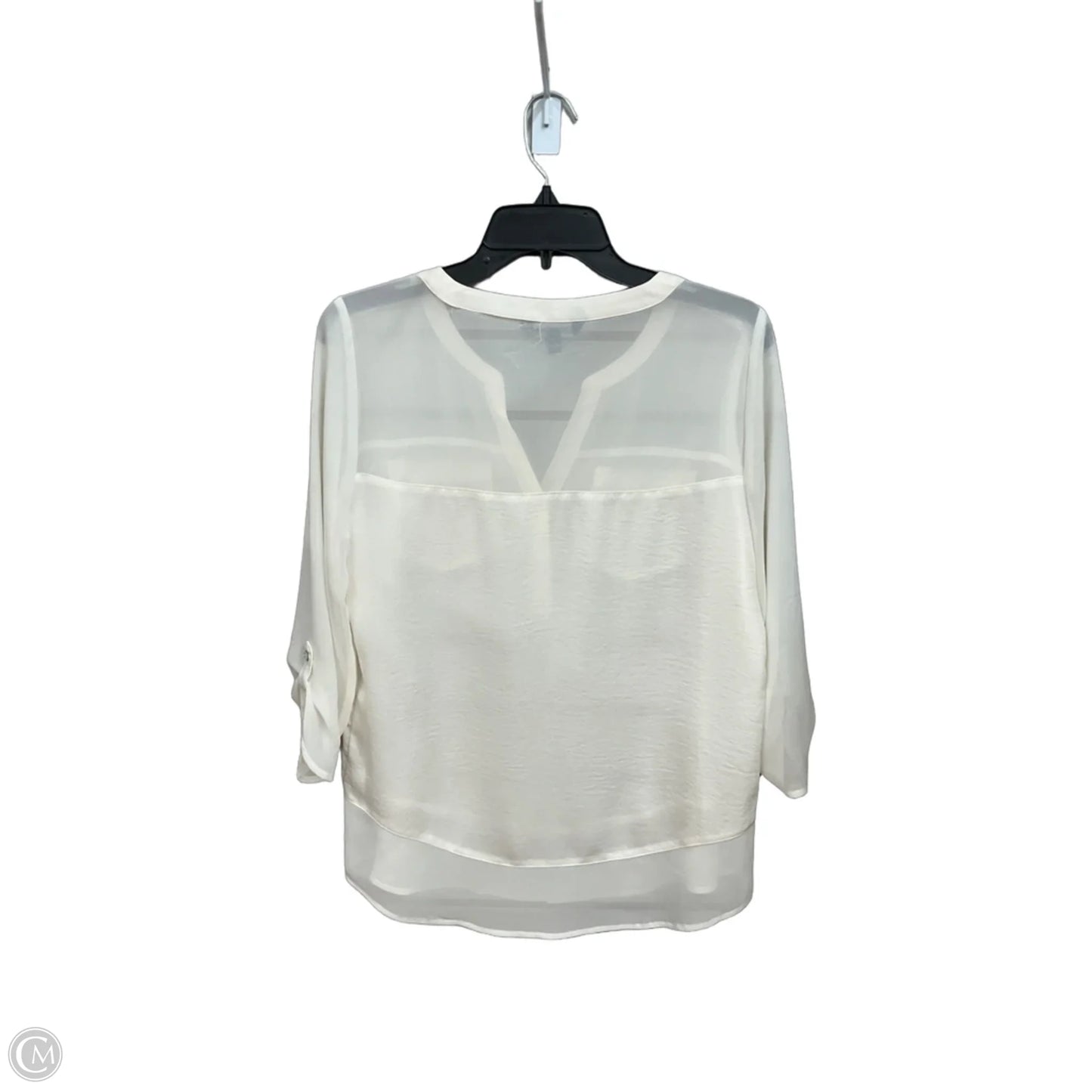Top 3/4 Sleeve By Express In Cream, Size: S