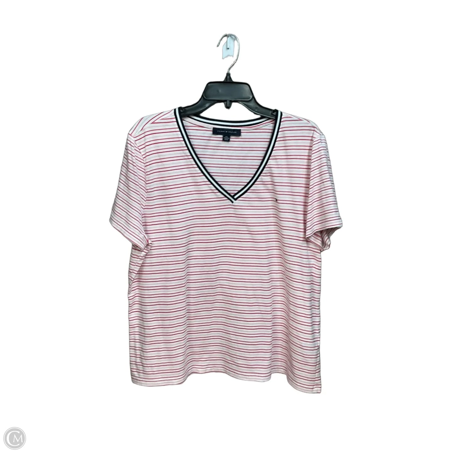 Top Short Sleeve By Tommy Hilfiger In Striped Pattern, Size: Xxl