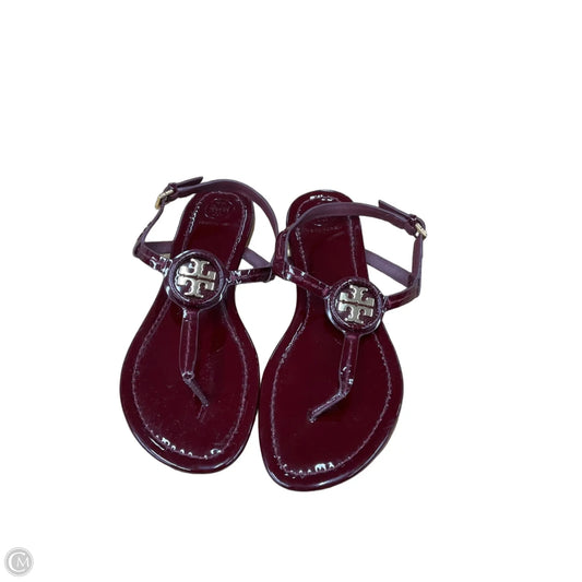 Sandals Designer By Tory Burch In Maroon, Size: 7.5