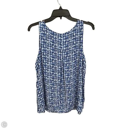 Top Sleeveless By Chicos In Blue, Size: M