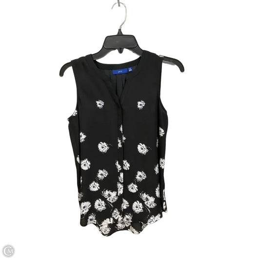Top Sleeveless By Apt 9 In Black & White, Size: Xs