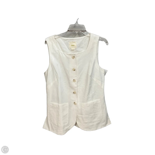 Top Sleeveless By Anthropologie In Cream, Size: M