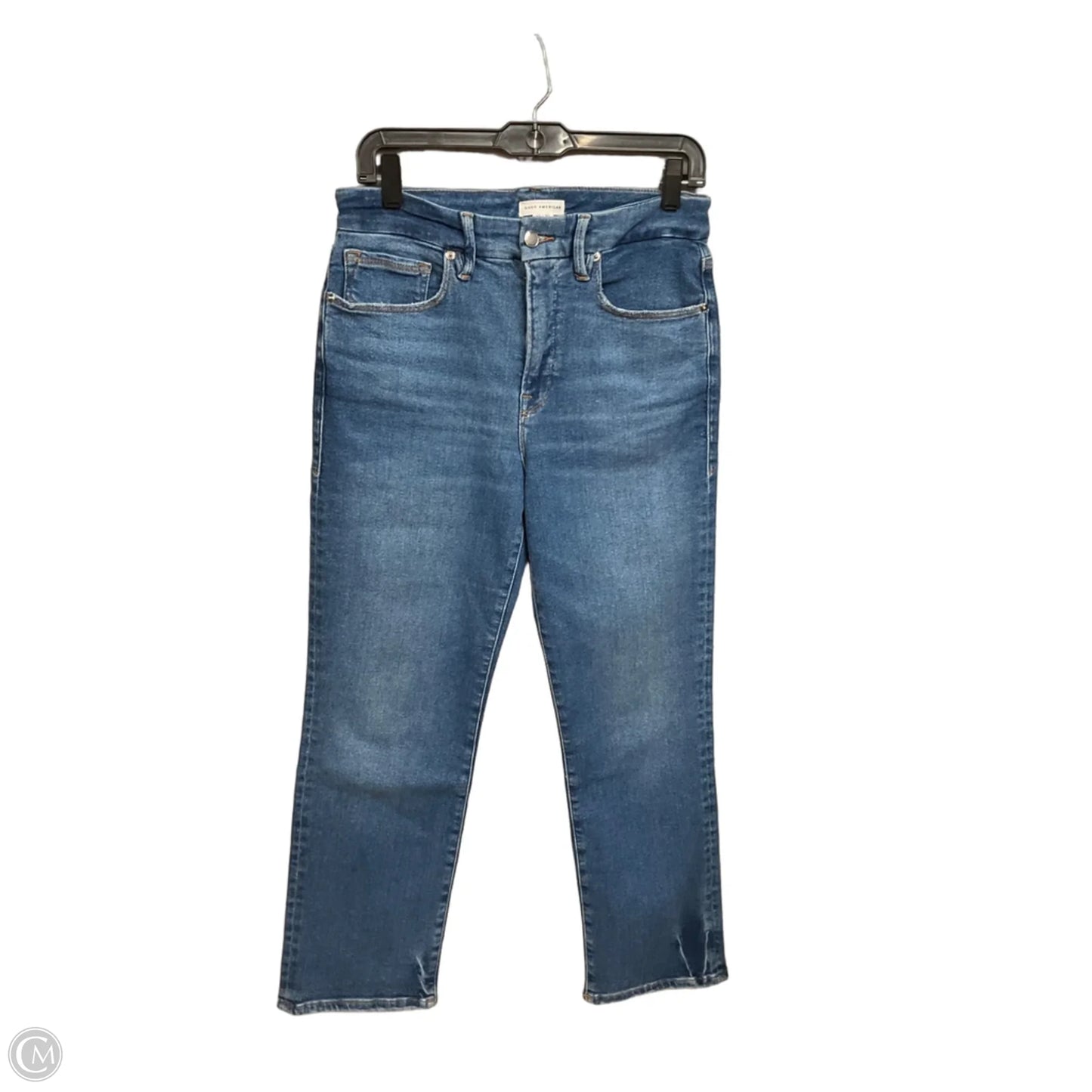 Jeans Boot Cut By Good American In Blue Denim, Size: 10