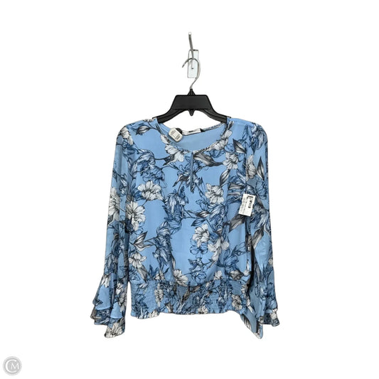 Blouse Long Sleeve By White House Black Market In Blue, Size: S