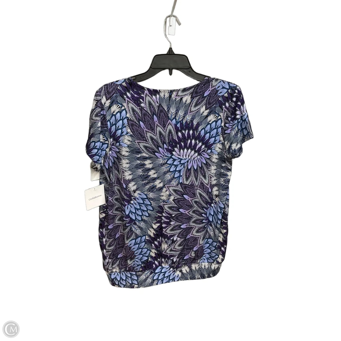 Top Short Sleeve By Croft And Barrow In Blue, Size: L