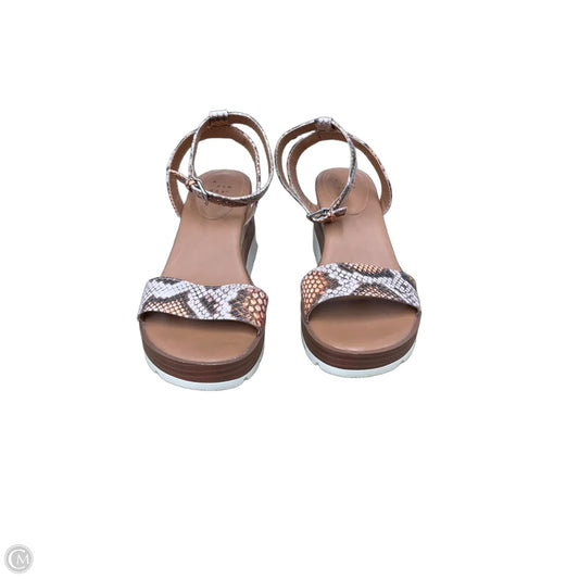 Sandals Heels Wedge By A New Day In Snakeskin Print, Size: 9