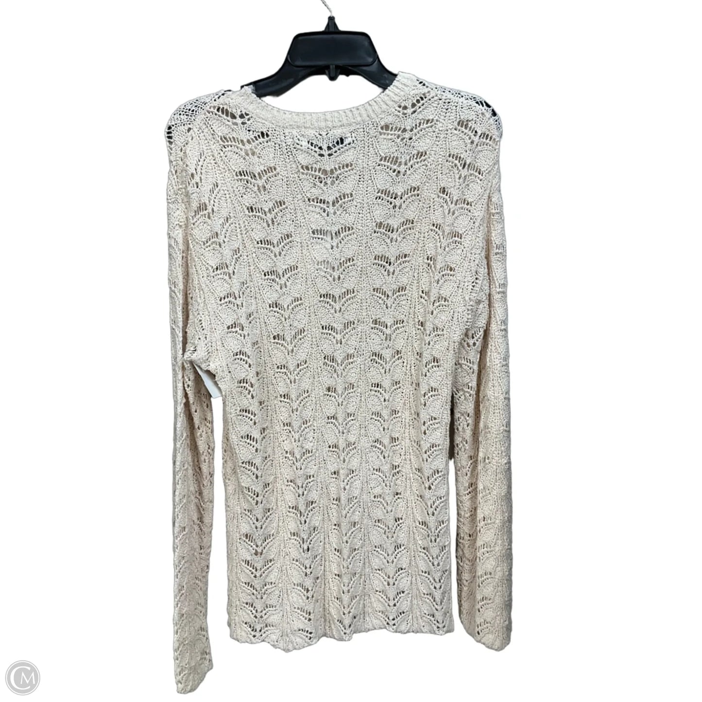 Top Long Sleeve By Mng In Cream, Size: Xl