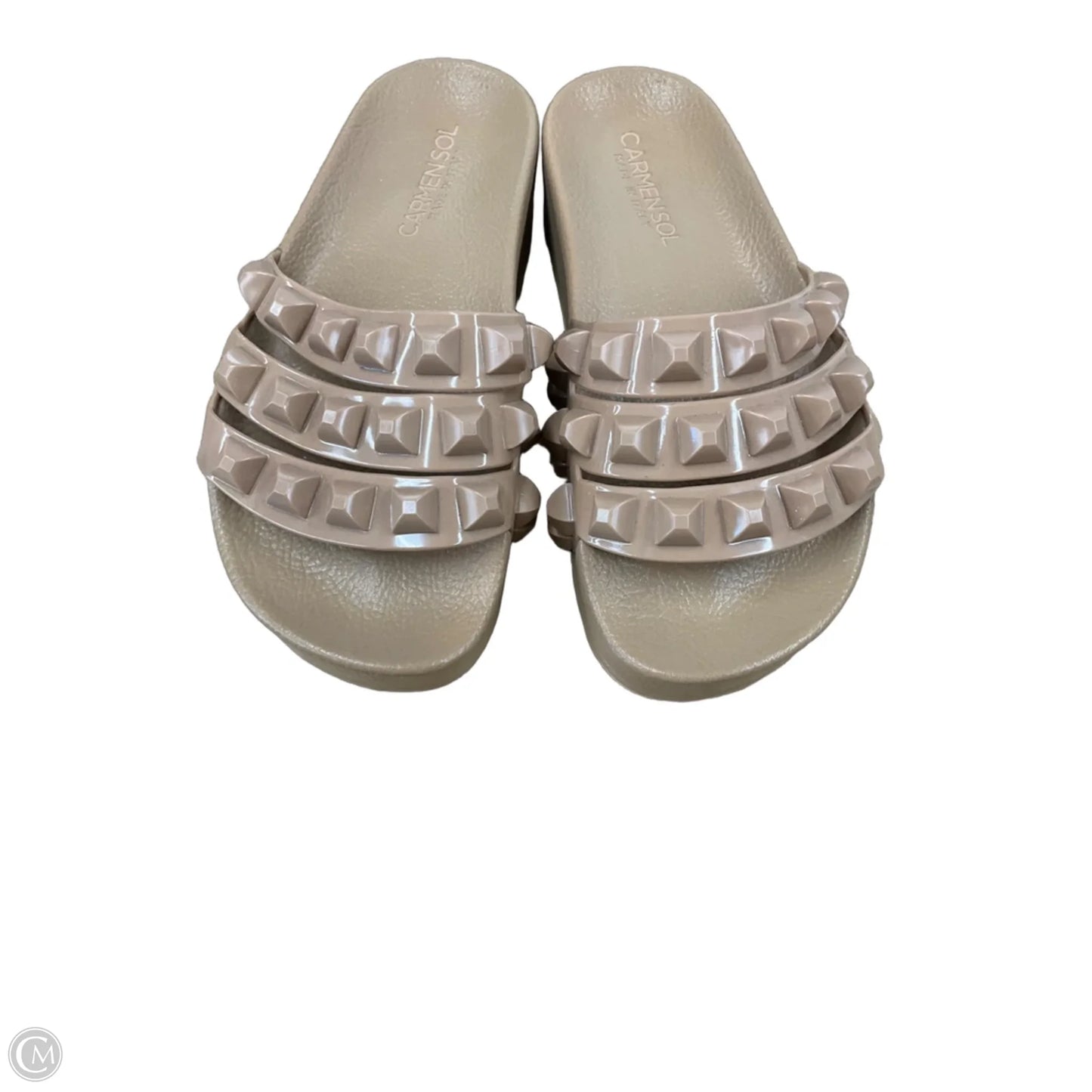 Sandals Flats By Clothes Mentor In Tan, Size: 6.5
