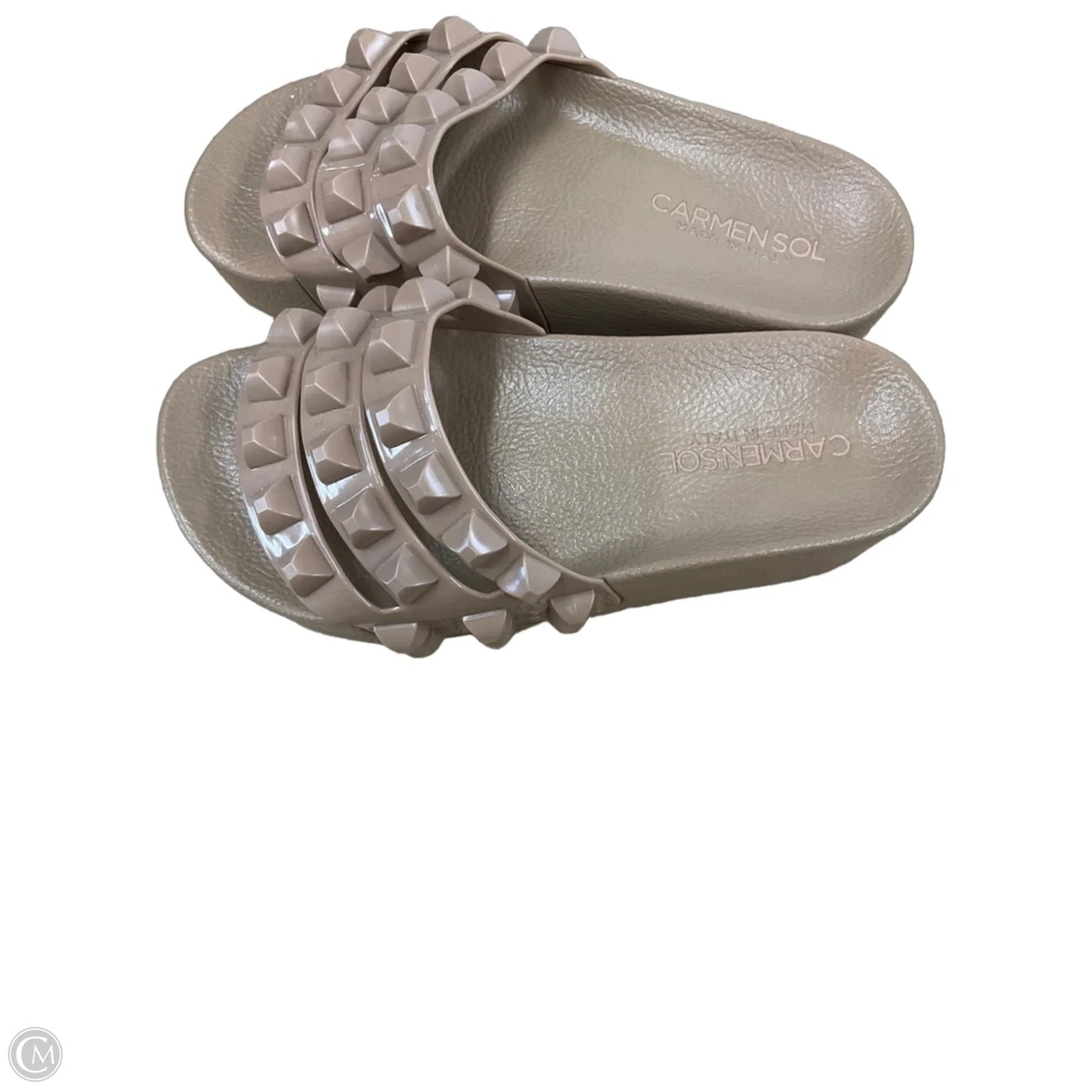 Sandals Flats By Clothes Mentor In Tan, Size: 6.5