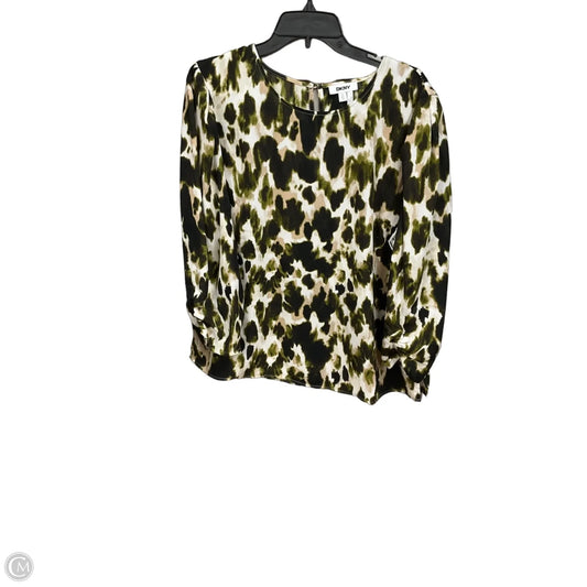 Top Long Sleeve By Dkny In Multi-colored, Size: Xl