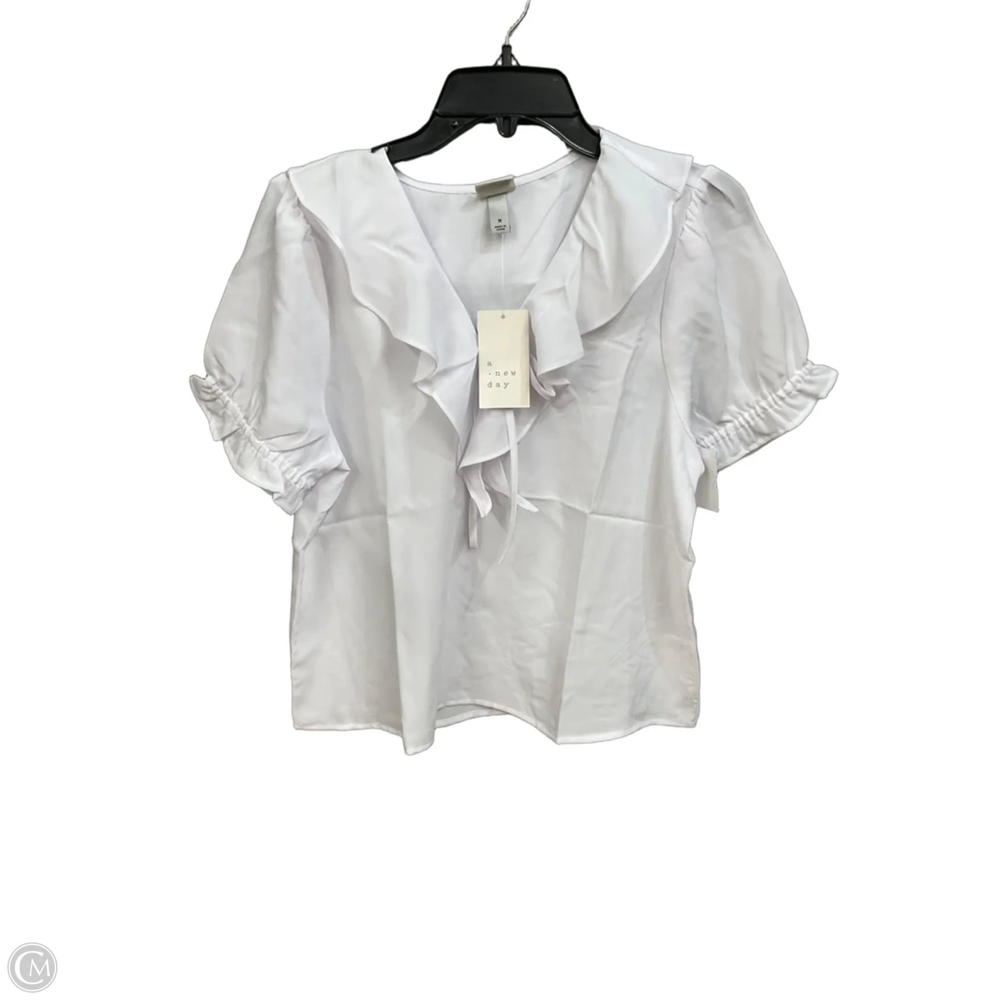 Top Short Sleeve By A New Day In White, Size: M