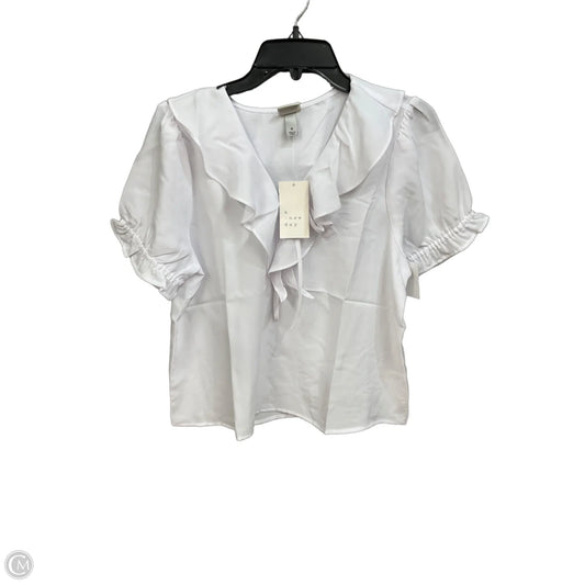 Top Short Sleeve By A New Day In White, Size: M