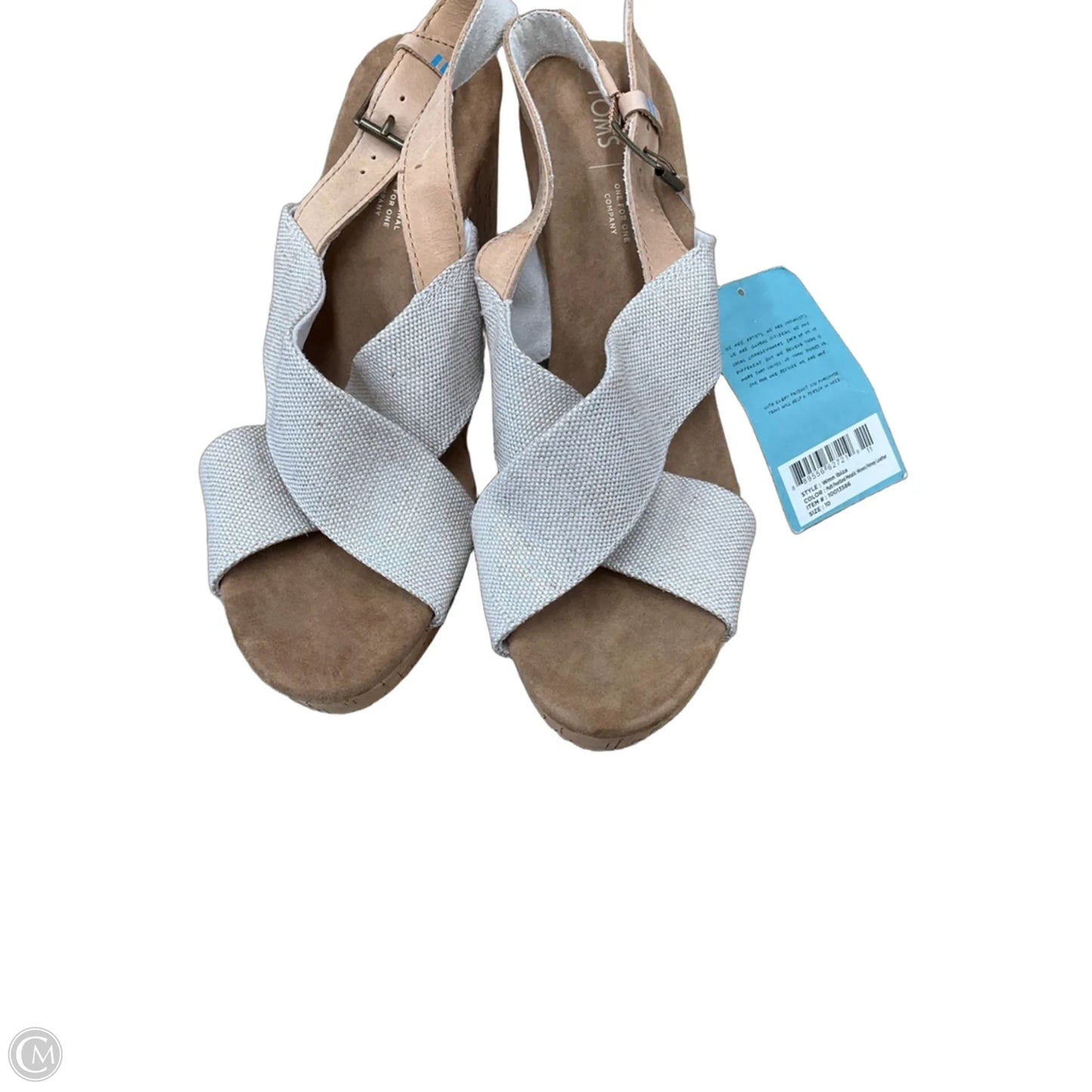 Sandals Heels Block By Toms In Tan, Size: 10