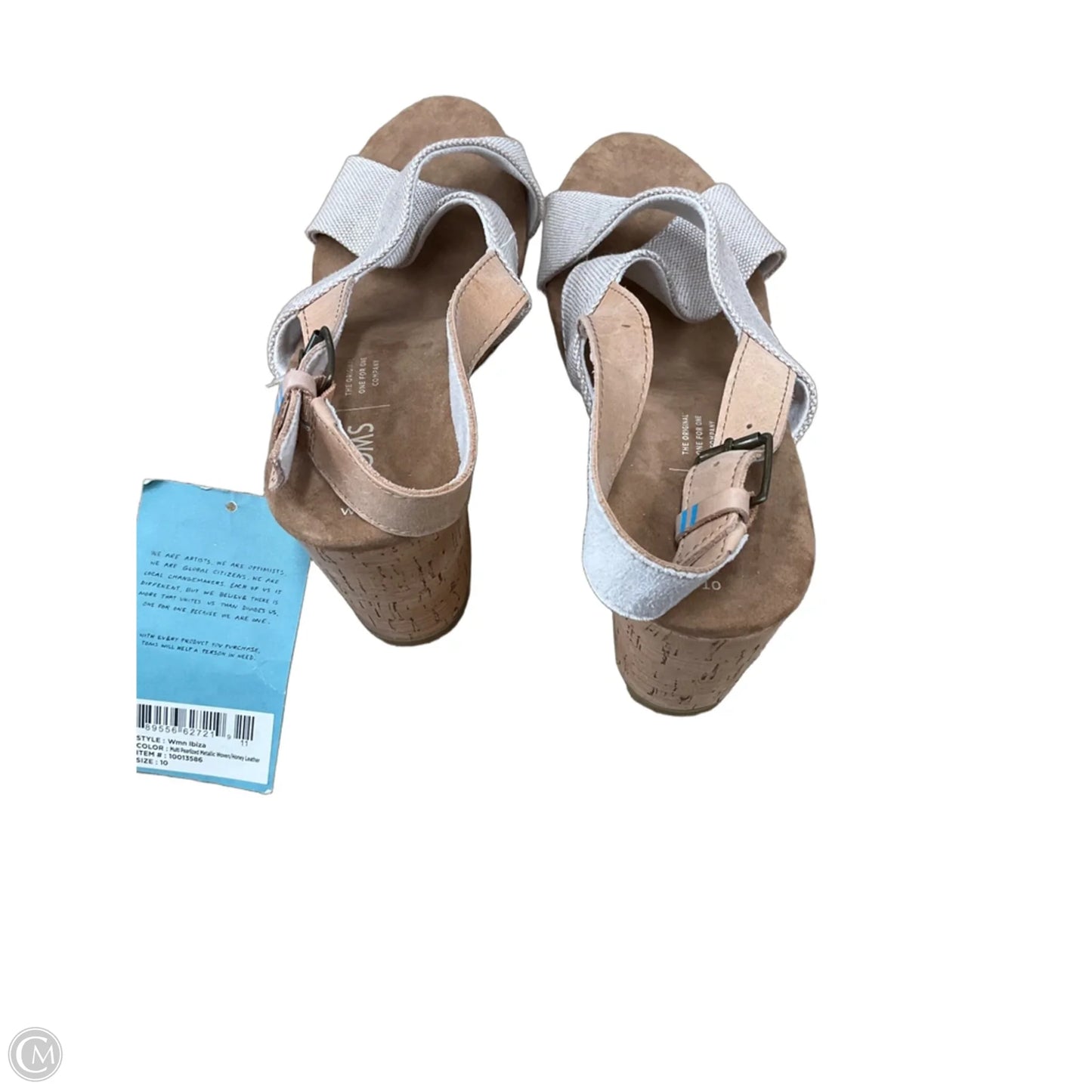 Sandals Heels Block By Toms In Tan, Size: 10
