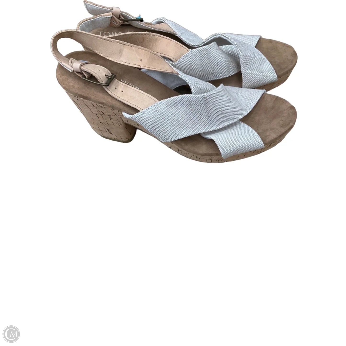Sandals Heels Block By Toms In Tan, Size: 10