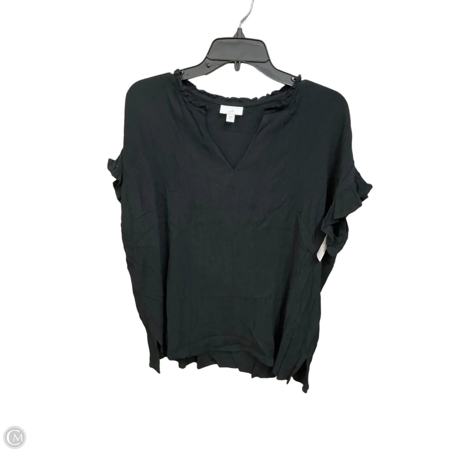 Top Short Sleeve By J. Jill In Black, Size: L