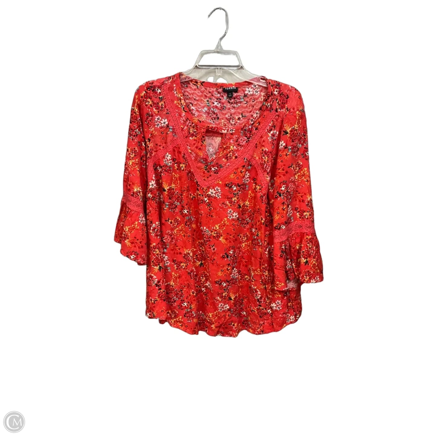 Top 3/4 Sleeve By Torrid In Orange, Size: 1x