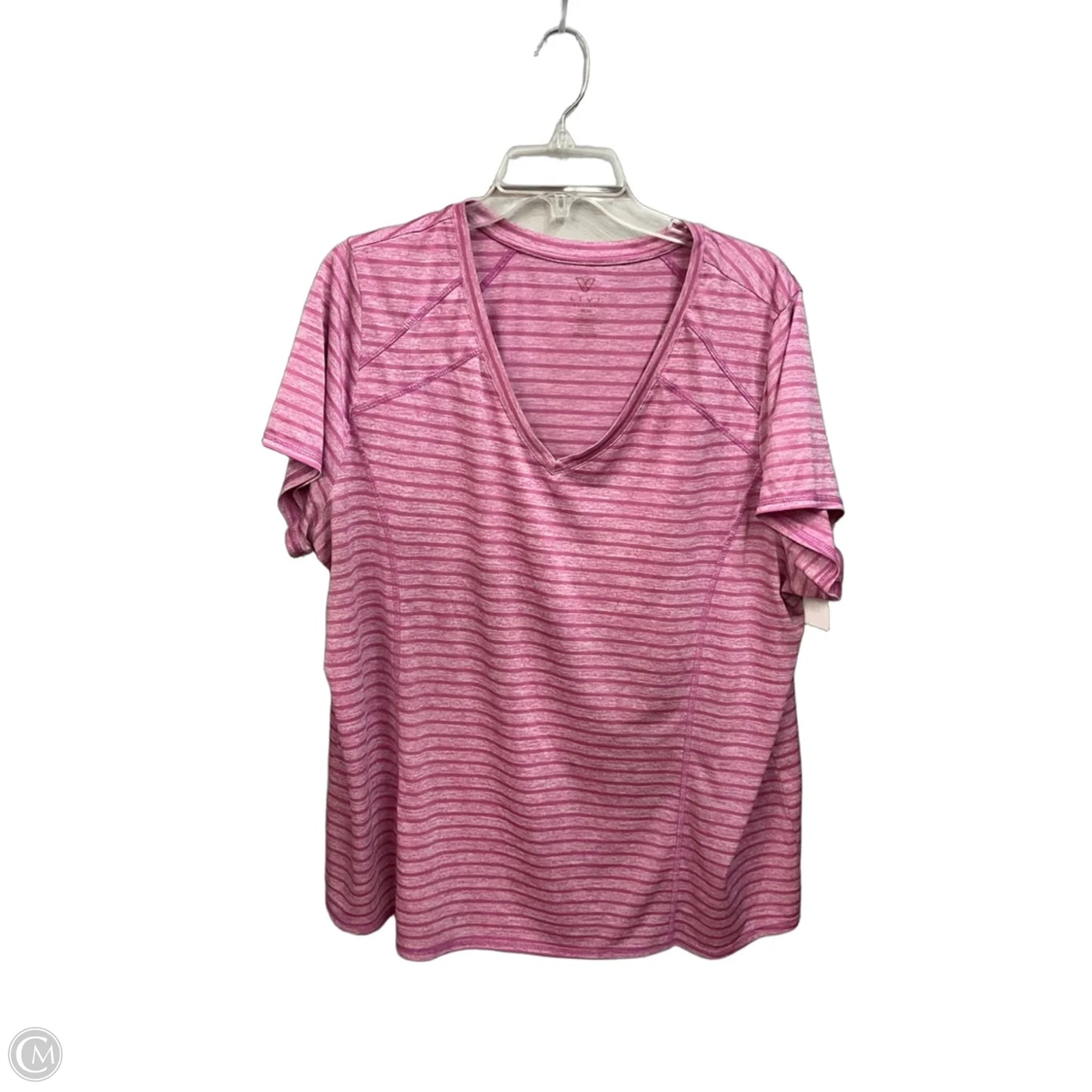 Athletic Top Short Sleeve By Livi Active In Pink, Size: 2x