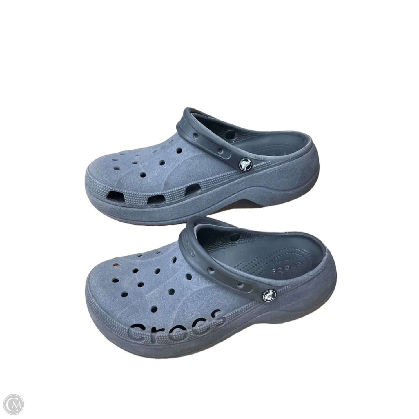 Shoes Flats By Crocs In Grey, Size: 11
