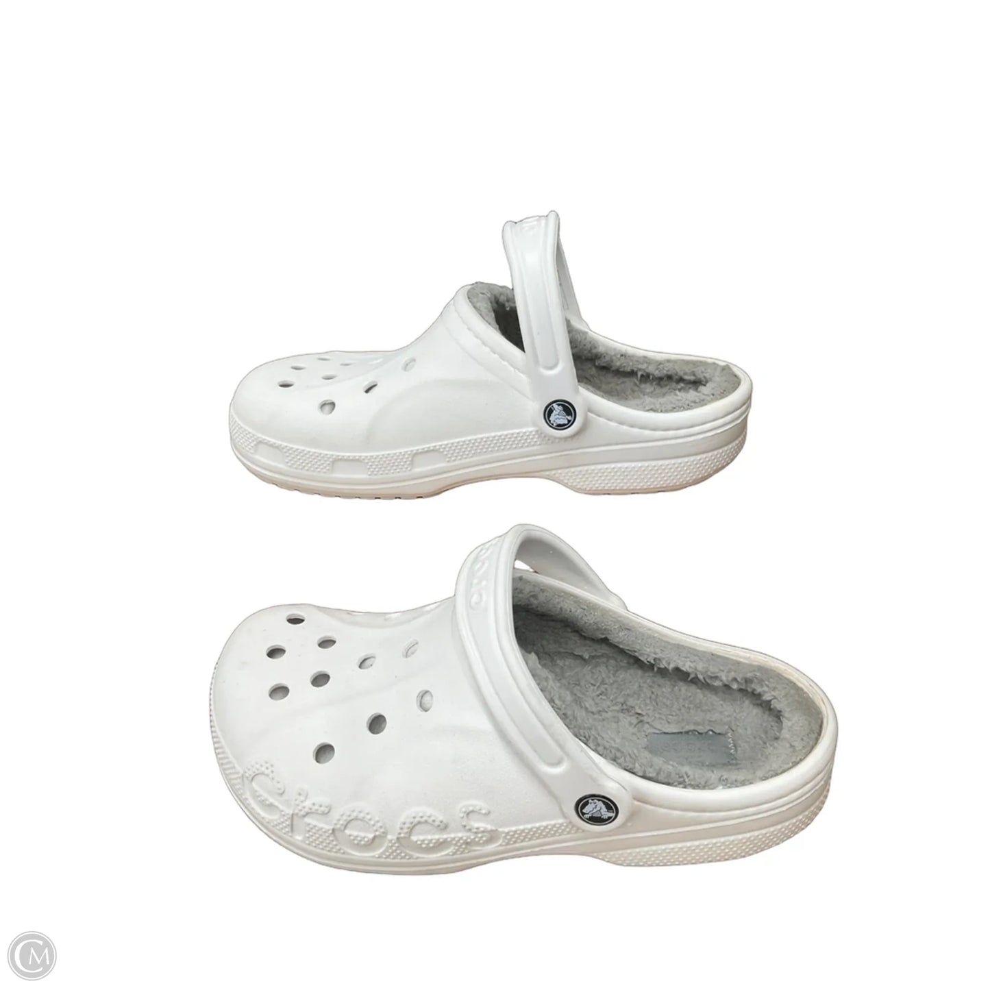 Shoes Flats By Crocs In White, Size: 10
