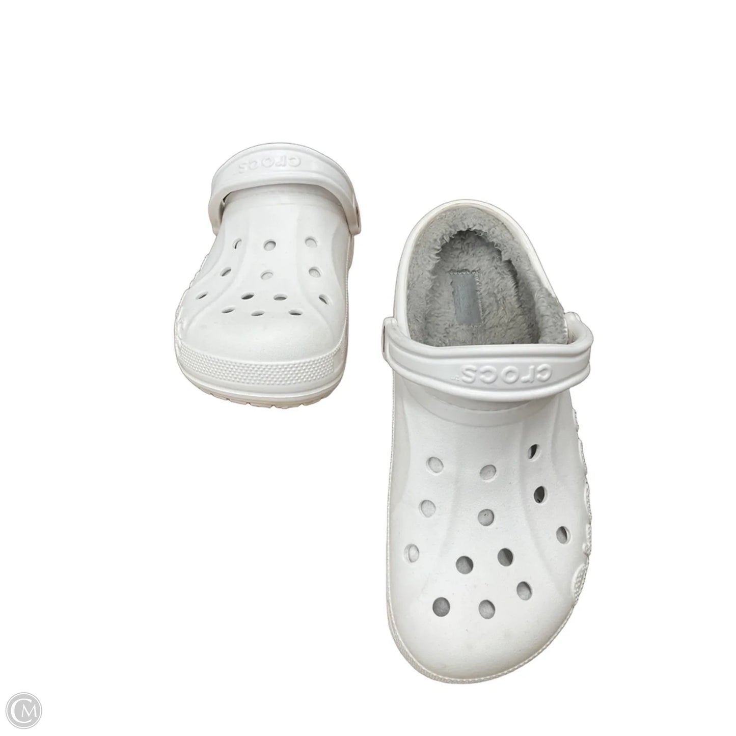 Shoes Flats By Crocs In White, Size: 10
