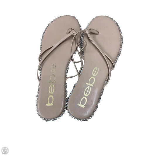 Sandals Flats By Bebe In Tan, Size: 11